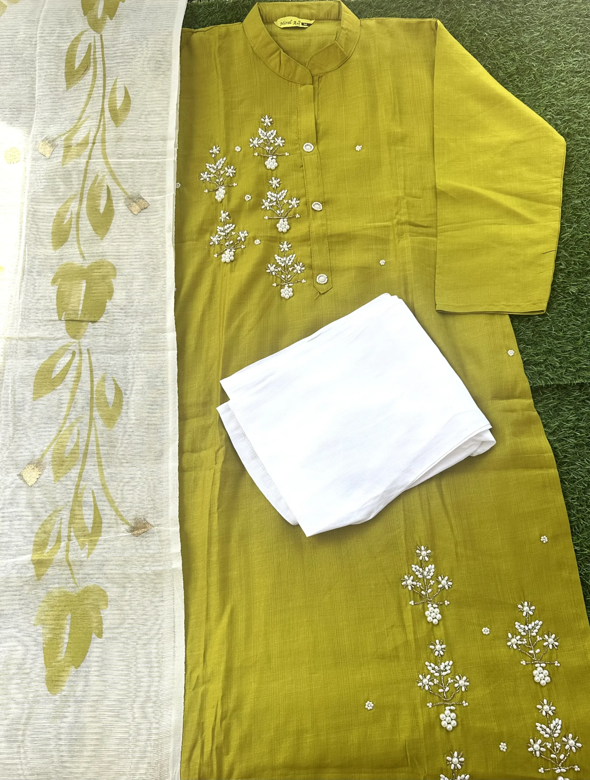 Vatican Silk Party Wear Dress Material Set - Image 2