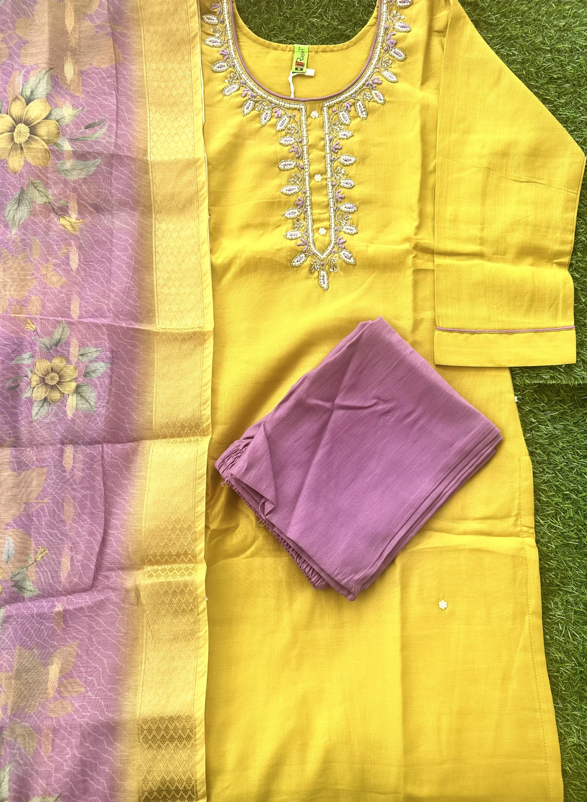Vatican Silk Party Wear Dress Material Set - Image 3