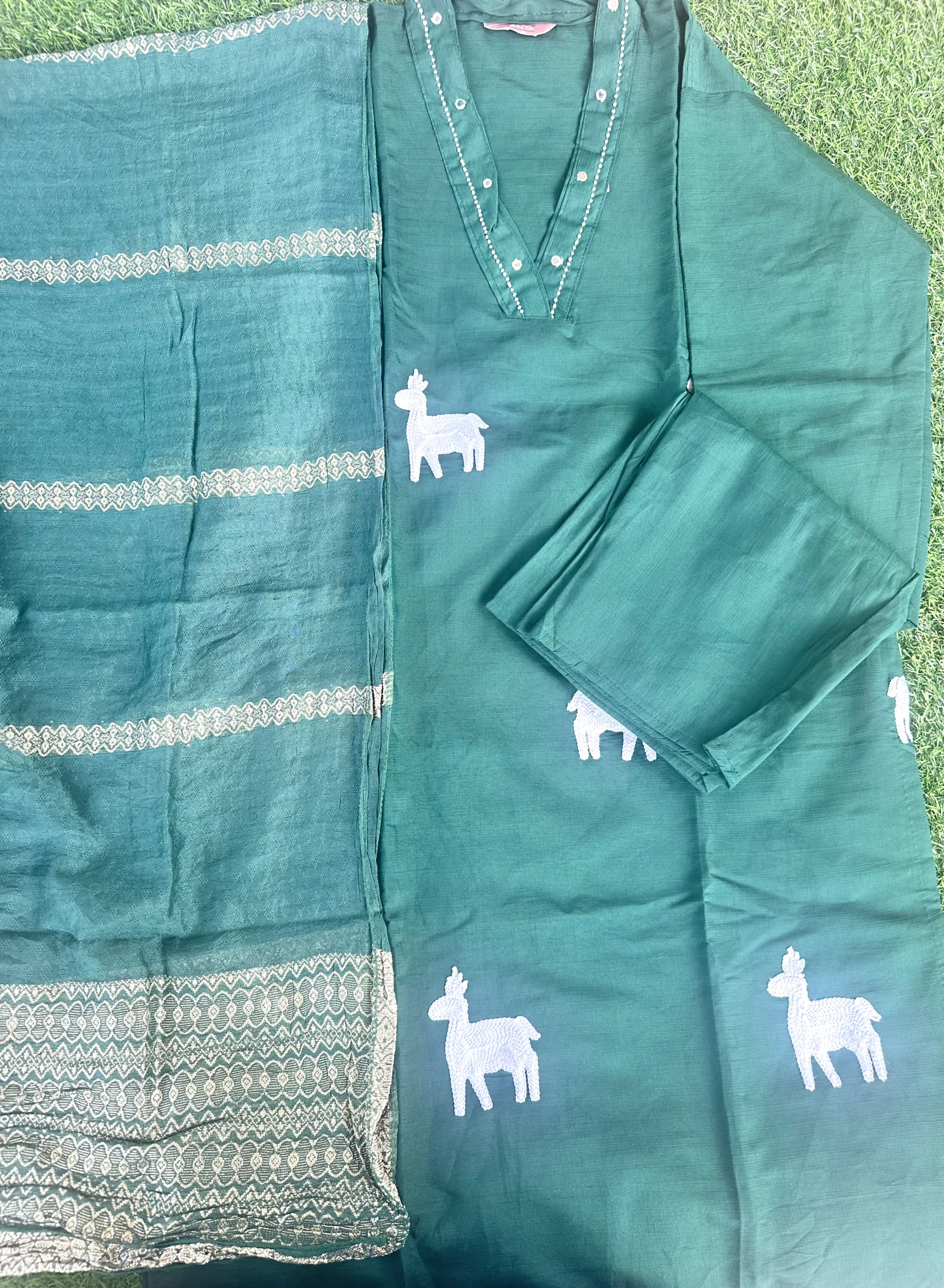 Vatican Silk Party Wear Set for Women - Image 3