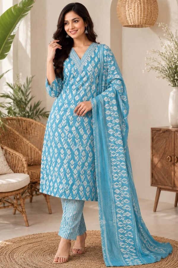 Beautiful Sky blue  Kurti Set