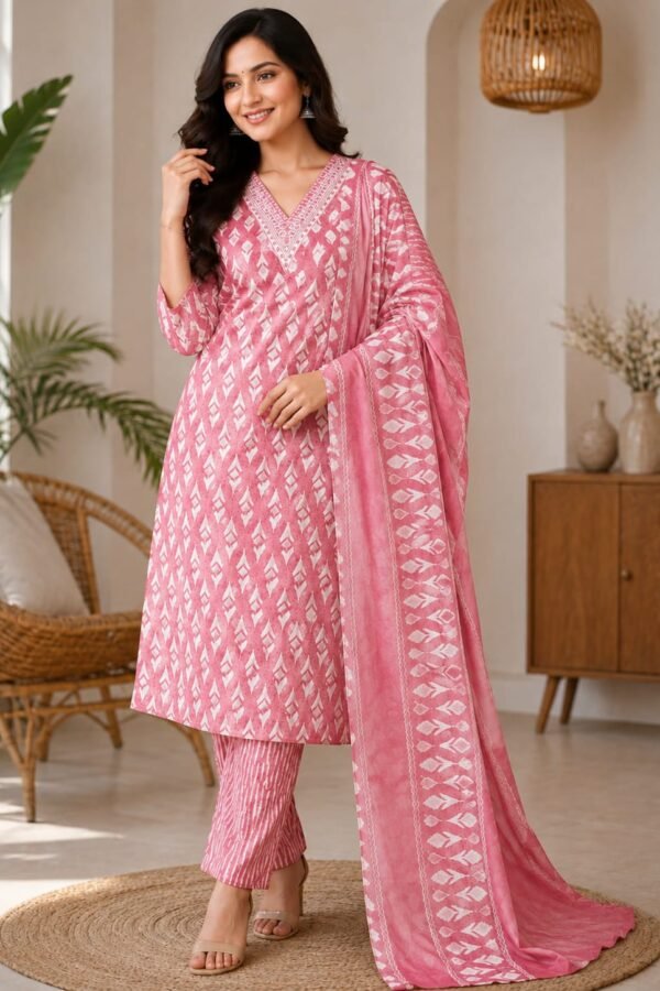 Beautiful Baby Pink Kurti Set