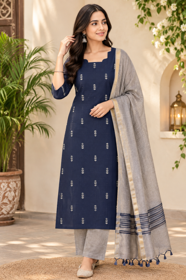 Raw Silk Kurti Set