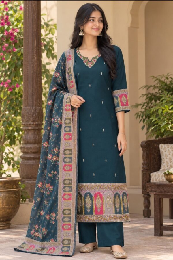 Roman silk kurthi set