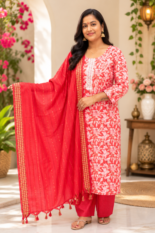 COTTON KURTHI SET